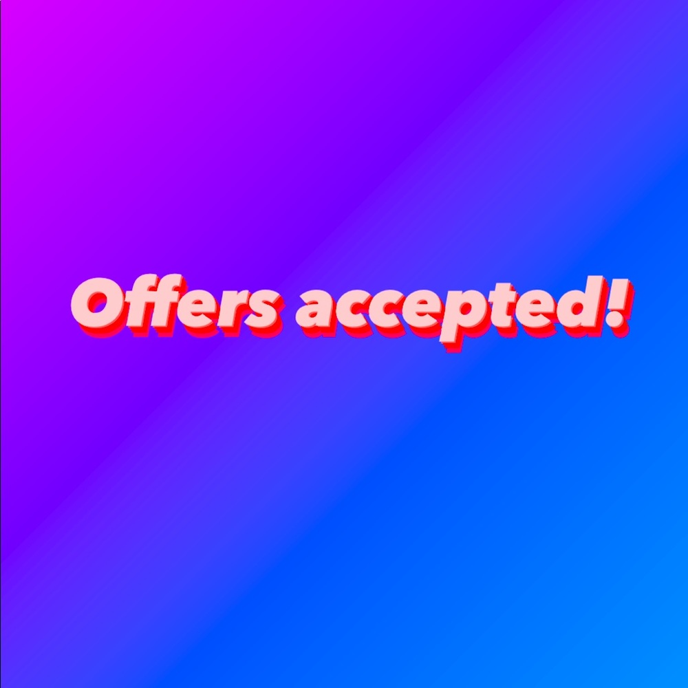 Make me an offer! All prices on items are not firm! :) Happy shopping!